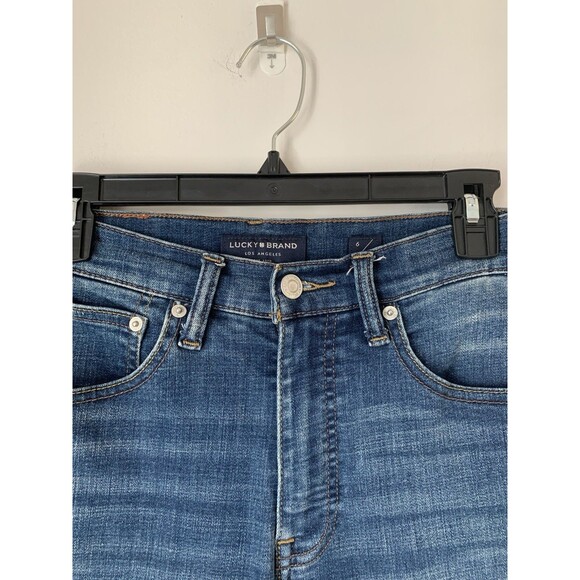 Lucky Brand Bridgette High Rise Cropped Mini Bootcut Jeans Dark Wash- Size 6 - Picture 4 of 11